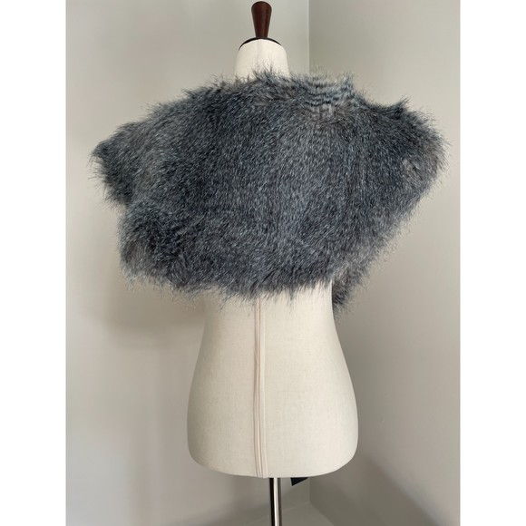 RANDOLPH DUKE The Look Faux Fur Removable Stole Collar, Silver & White - Picture 3 of 14